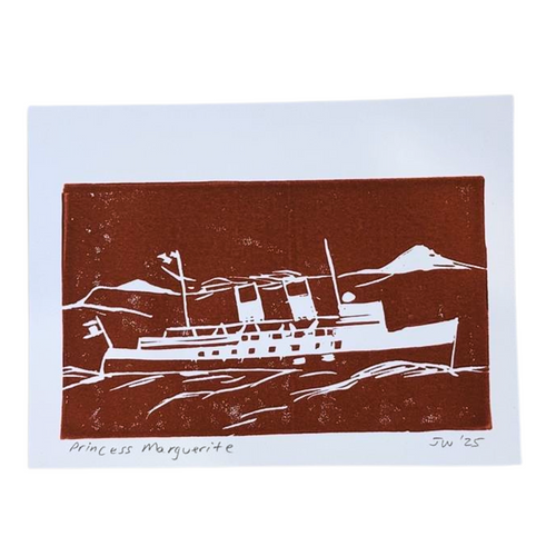 Princess Marguerite Linocut Greeting Card