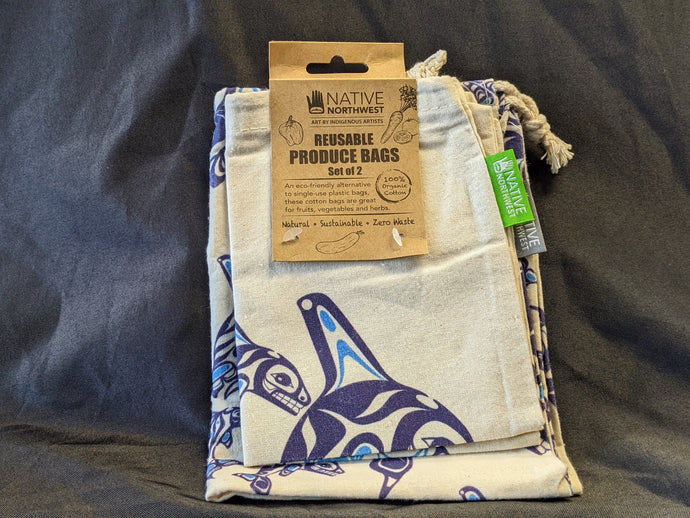 Reusable Produce Bags-Set of 2 Orca Family
